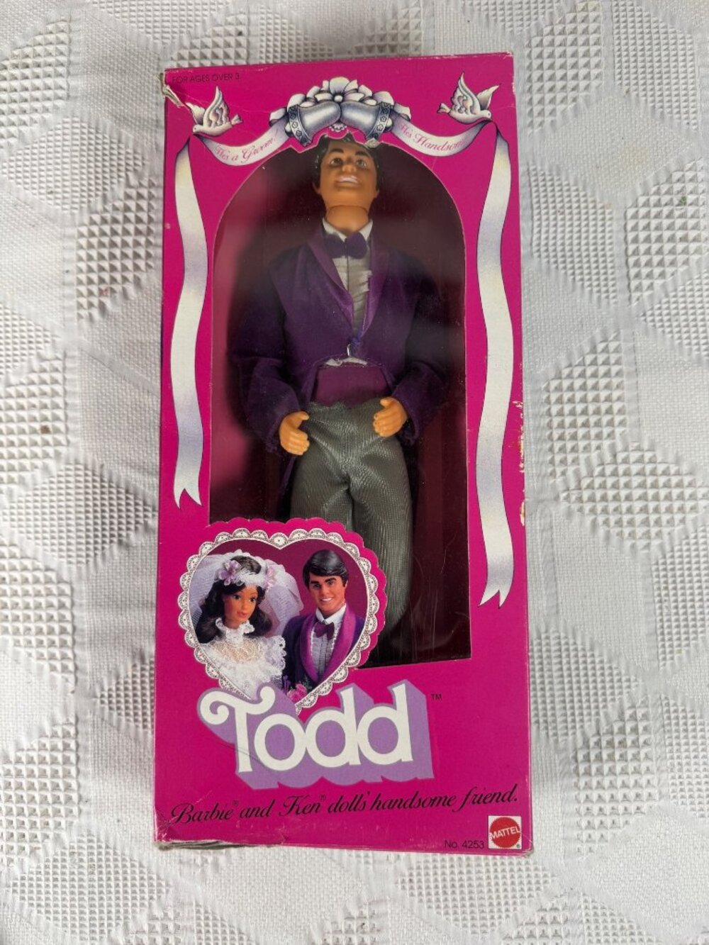 Todd Barbie Groom Doll 1982 Mattel 4253 Vintage Wedding Edition 4253